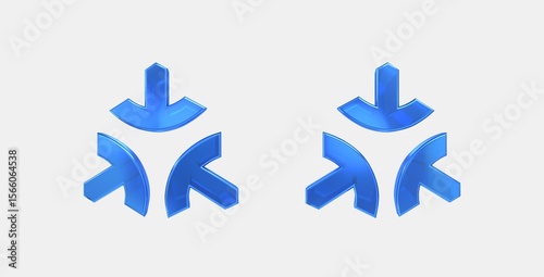 matter 3D icon on isolate white background