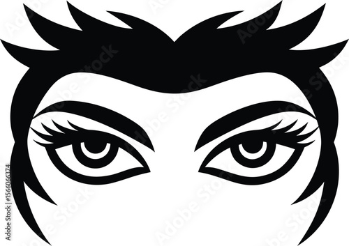 vector illustration of a woman face