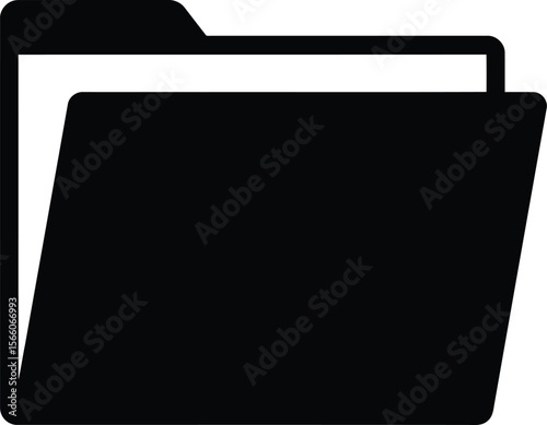 A folder icon represents file storage isolated on white background