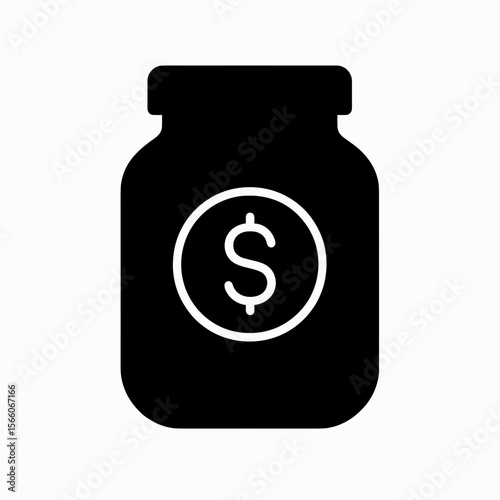 Filled savings jar icon representing saving money and financial security