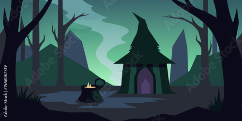 Witch S Workshop Crumbling Into Forest Shadows