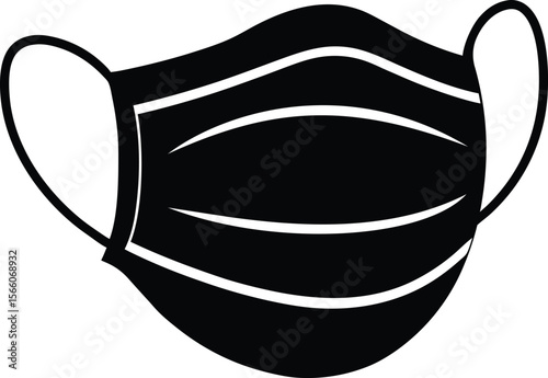 surgical mask vector silhouette art and illustration