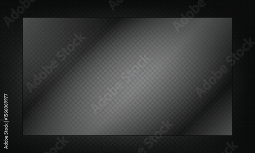 16:9 vector image of a mirror reflection, suitable for application on glass, plastic, or acrylic window surfaces. Offers a glossy, luminous appearance with bright highlights and transparency.