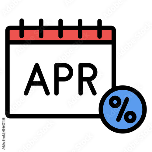 Annual Percentage Rate icon vector image. Can be used for Automotive Dealership.