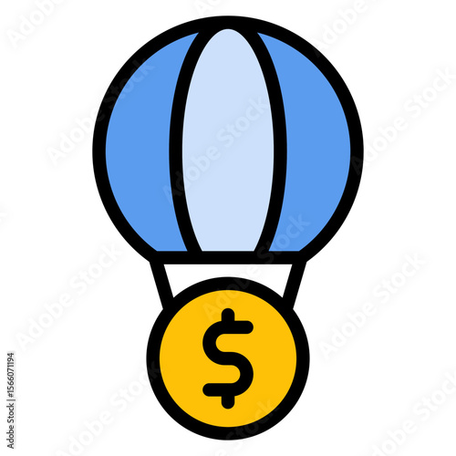 Balloon Payment icon vector image. Can be used for Automotive Dealership.