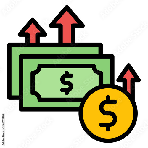 Price Bump icon vector image. Can be used for Automotive Dealership.