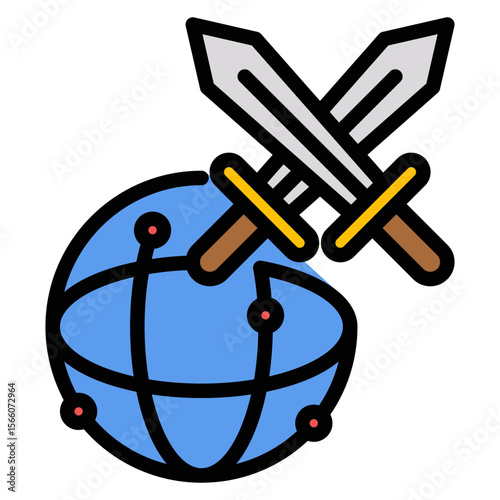 Mmorpg icon vector image. Can be used for Game Development.