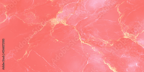 Pink marble texture background with high resolution, Close up of pink marble design for decor, Abstract dusty rose liquid watercolor background with golden crackers.