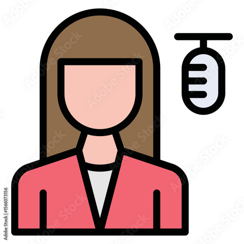 Voice Actress icon vector image. Can be used for Game Development.