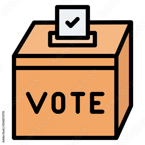 Ballot Box icon vector image. Can be used for Politics.