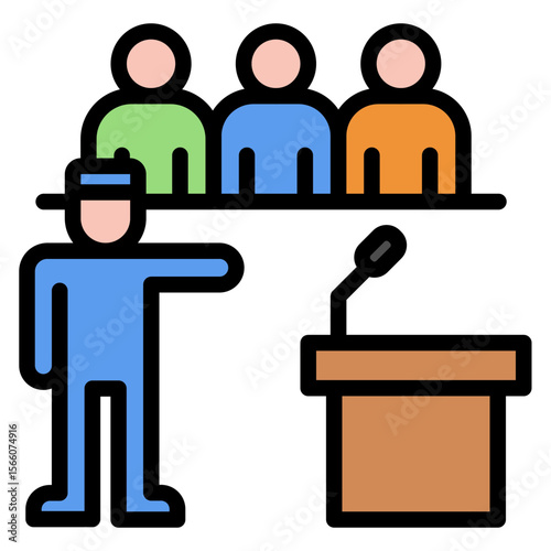 Convention icon vector image. Can be used for Politics.