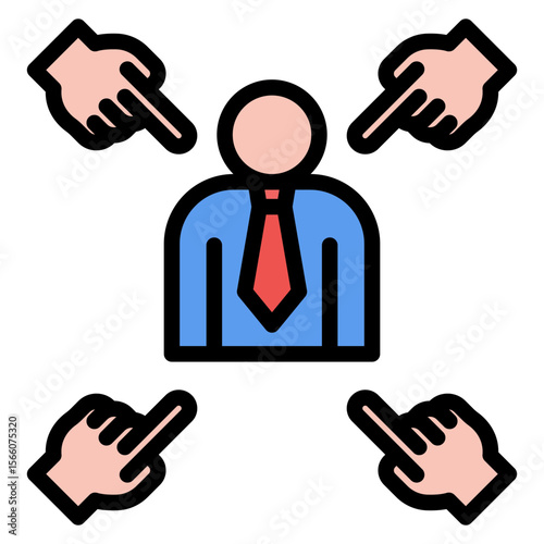 Scapegoat icon vector image. Can be used for Politics.