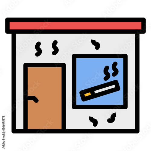 Smoke Filled Room icon vector image. Can be used for Politics.