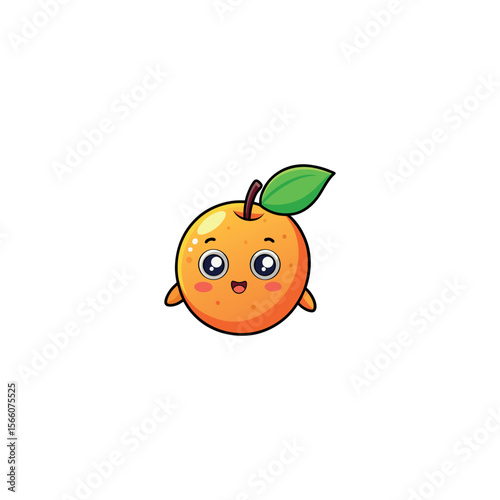 Funny doodle fruit cartoon with cute expression