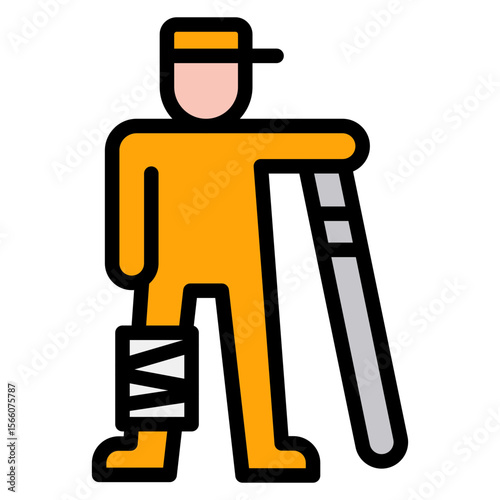Skateboard Injury icon vector image. Can be used for Personal Transportation.