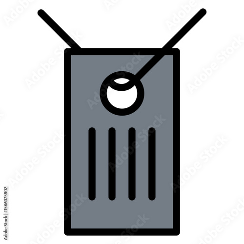 Dog Tag icon vector image. Can be used for Battle Royale.