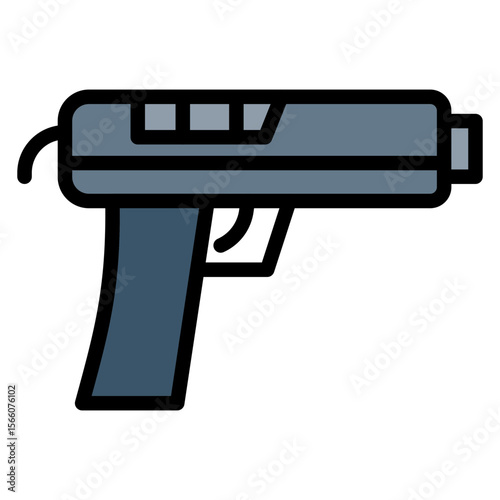 Pistol icon vector image. Can be used for Battle Royale.