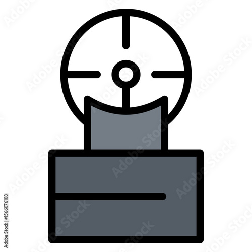 Red Dot Sight icon vector image. Can be used for Battle Royale.