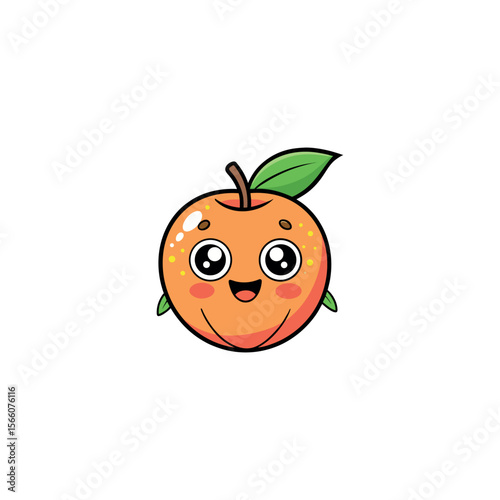 Funny doodle fruit cartoon with cute expression