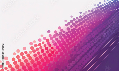 Minimalist Gradient Dot Flow Vector  Fading Matrix Pattern from Pink to Deep Violet