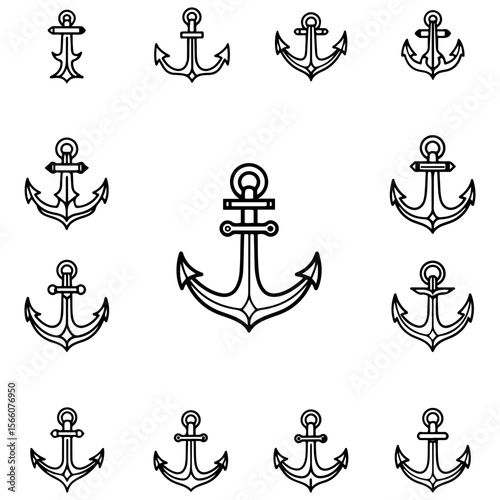 A beautiful assortment of anchor designs, a classic Christian symbol for hope and salvation