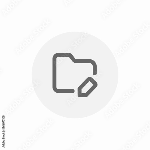 edit folder icon sign vector