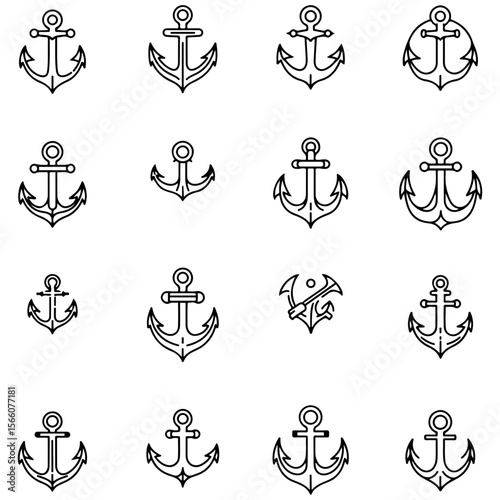 A massive collection of anchor icons, providing endless options with its diverse range of design styles