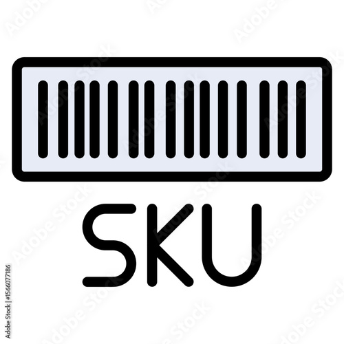 Stock Keeping Unit. icon vector image. Can be used for Merchandising.