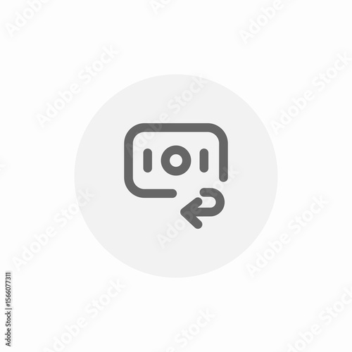 money return icon sign vector