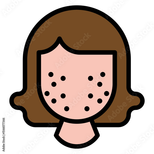 Acne icon vector image. Can be used for CBD Oil.