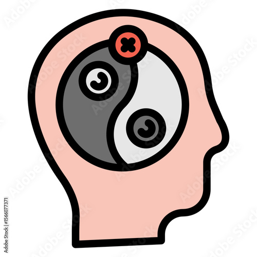 Anxiety icon vector image. Can be used for CBD Oil.