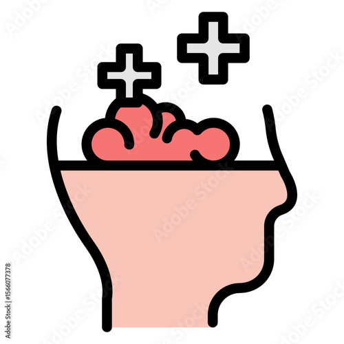 Brain Health icon vector image. Can be used for CBD Oil.