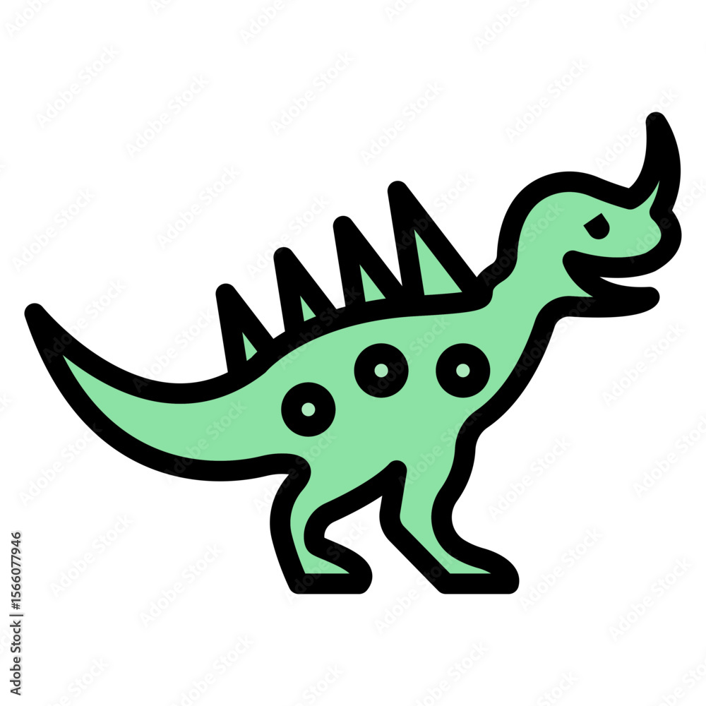 Fototapeta premium Dinosaur icon vector image. Can be used for Museum.