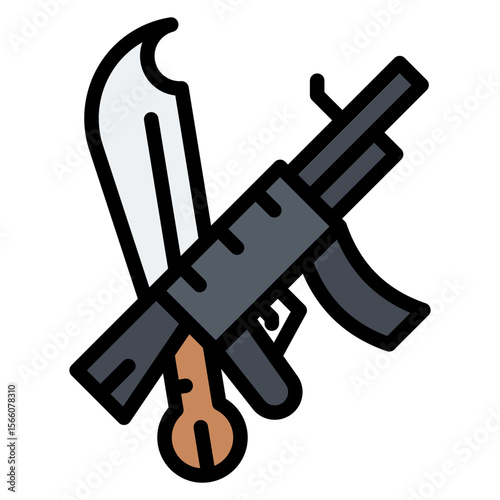 Weapons icon vector image. Can be used for Museum.