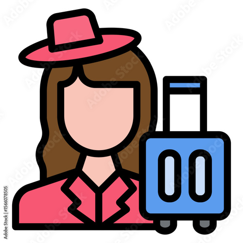 Excess Baggage icon vector image. Can be used for Airline.
