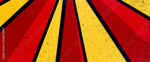Retro comic book style explosion burst effect vintage banner with radial background design art. Eps10