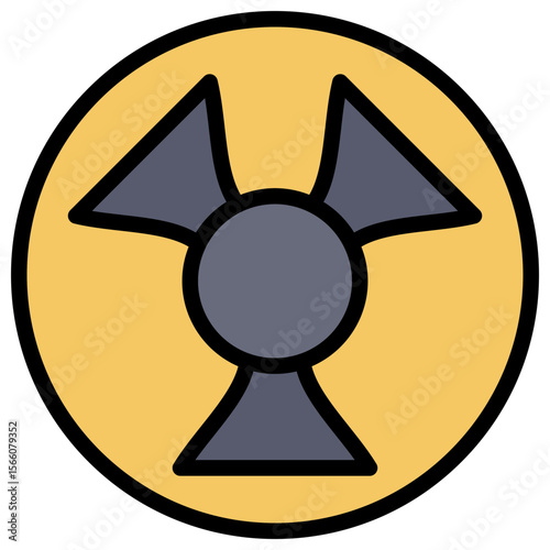 Radioactive icon vector image. Can be used for Industry.