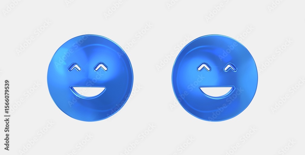 Fototapeta premium sentiment very satisfied 3D icon on isolate white background