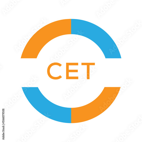 Dynamic Tech Logo Design with CET Letters and Abstract Motion Elements – Modern Business Identity. CET Letter Logo.
