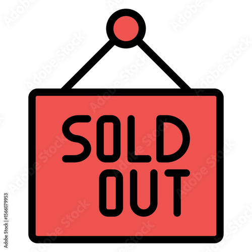 Sold Out icon vector image. Can be used for Technology eCommerce.