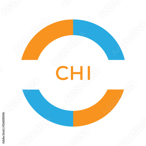 Dynamic Tech Logo Design with CHI Letters and Abstract Motion Elements – Modern Business Identity. CHI Letter Logo.
