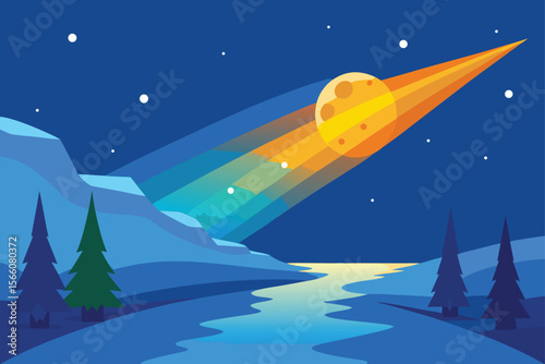 rocket in the night