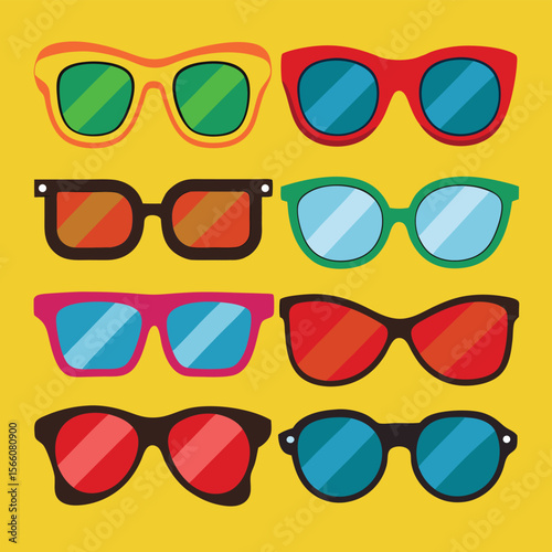 set of glasses