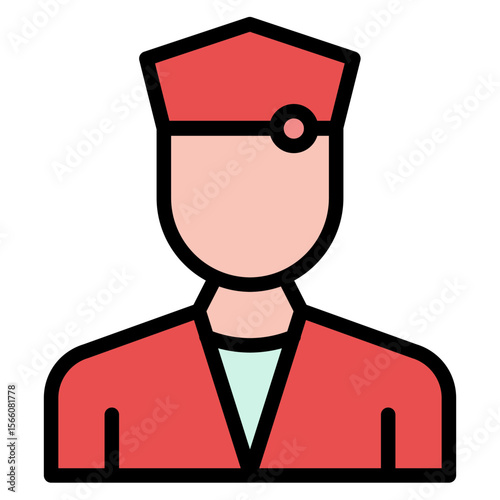 Paramedic Male icon vector image. Can be used for Emergency Service.