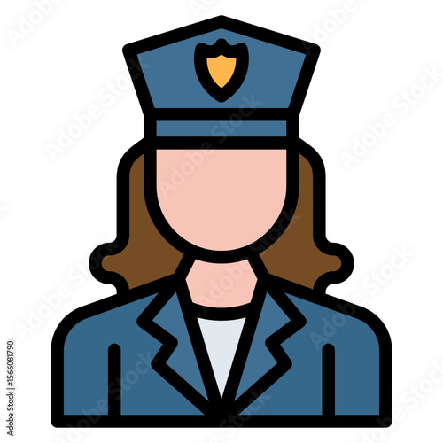 Policeman icon vector image. Can be used for Emergency Service.