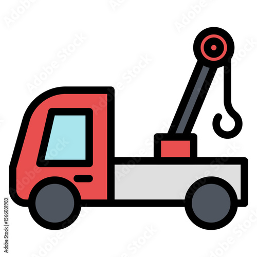 Tow Truck icon vector image. Can be used for Emergency Service.