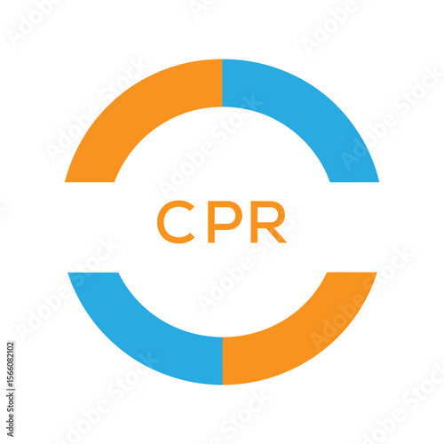 Dynamic Tech Logo Design with CPR Letters and Abstract Motion Elements – Modern Business Identity. CPR Letter Logo.

