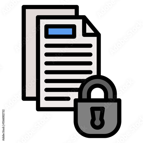 Confidential Information icon vector image. Can be used for Privacy.