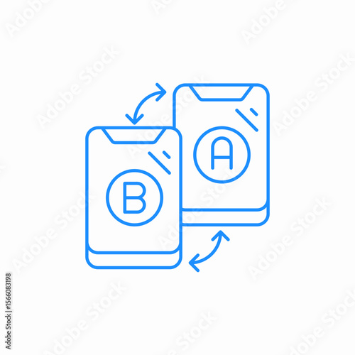 a b testing icon sign vector