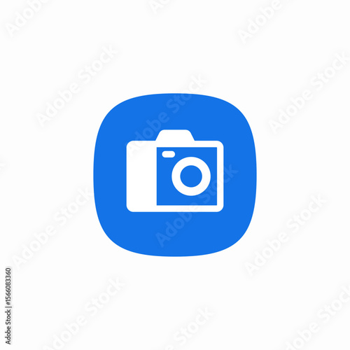 camera button icon sign vector